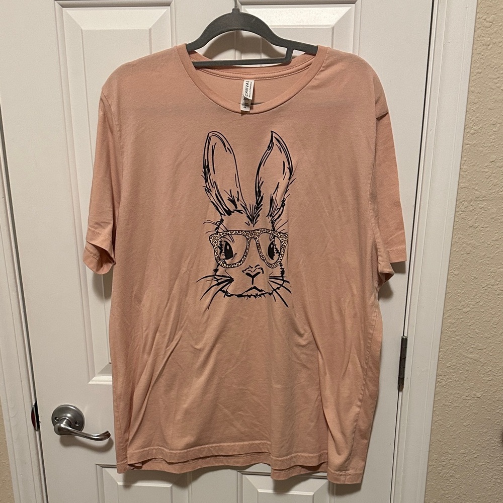 Bella Canvas Peach Bunny Graphic Tee